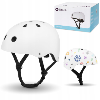 Detská cyklistická prilba Lionelo Helmet, biela